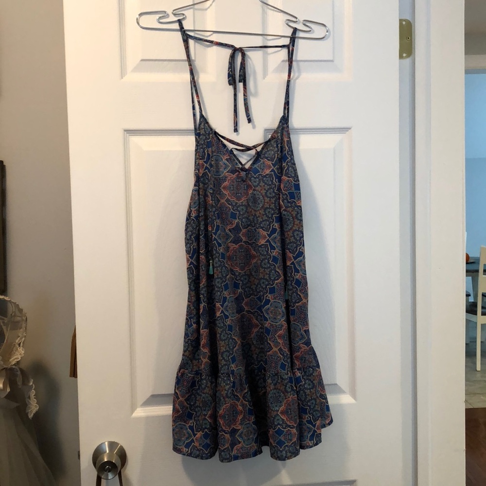 Sunsets Multi Pompeii Iconic Twist Boho Dress MED